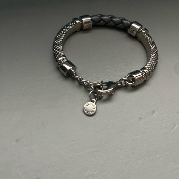 Women’s Silver and Gray Braided Bracelet - Picture 3 of 6